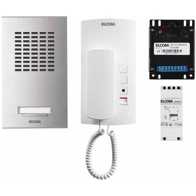 Elcom, Klingel + Türsprechanlage, ELCO AZA-1EM 1+n Audio-Set, 1WE, aufputz, Edelstahl Elcom, Klingel + Türsprechanlage, ELCO AZA-1EM 1+n Audio-Set, 1WE, aufputz, Edelstahl