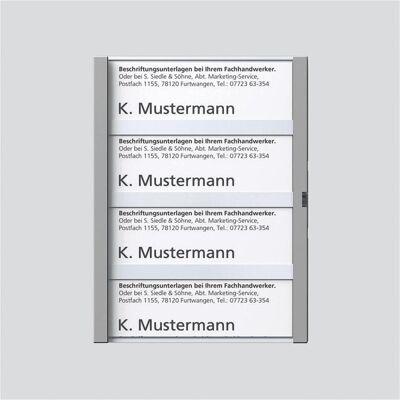 Siedle, Zubehör Gebäudesicherheit, S. & Soehne Namensschild titan-met kpl f.TM 612-4 TM 200029797- Siedle, Zubehör Gebäudesicherheit, S. & Soehne Namensschild titan-met kpl f.TM 612-4 TM 200029797-