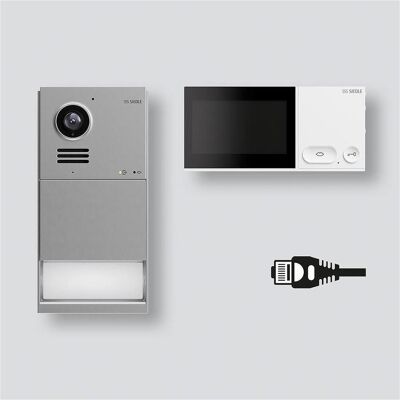 Siedle, Klingel + Türsprechanlage, Set LAN Mattchrom IQSL-0 f.Neubau (Kabelgebunden) Siedle, Klingel + Türsprechanlage, Set LAN Mattchrom IQSL-0 f.Neubau (Kabelgebunden)