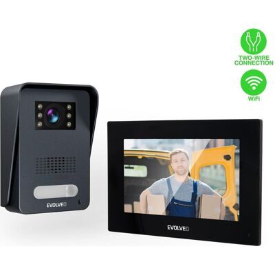 Evolveo, Klingel + Türsprechanlage, DoorPhone AP1-2 schwarz / Kabelgebundene Video-Türsprechanlage mit Anwendung (Kabelgebunden) Evolveo, Klingel + Türsprechanlage, DoorPhone AP1-2 schwarz / Kabelgebundene Video-Türsprechanlage mit Anwendung (Kabelgebunden)