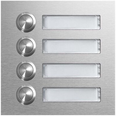 Elcom, Klingel + Türsprechanlage, ELCO CZM-140 Edelstahl Modul, Tastermodul, Anzahl Taster 4 Elcom, Klingel + Türsprechanlage, ELCO CZM-140 Edelstahl Modul, Tastermodul, Anzahl Taster 4