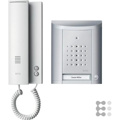 Schneider Electric, Klingel + Türsprechanlage, 1FamilienTürSprechanlagenSetsilber Schneider Electric, Klingel + Türsprechanlage, 1FamilienTürSprechanlagenSetsilber
