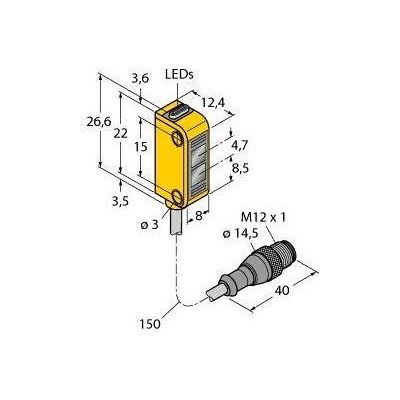 Turck - Q126EQ5 - IP67 - 2000 mm - Opto-Sensor Turck - Q126EQ5 - IP67 - 2000 mm - Opto-Sensor