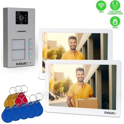 Evolveo, Klingel + Türsprechanlage, DoorPhone 20-2W - 2-wire video intercom with application for two households and 32GB memory (Kabelgebunden, Kabellos) Evolveo, Klingel + Türsprechanlage, DoorPhone 20-2W - 2-wire video intercom with application for two households and 32GB memory (Kabelgebunden, Kabellos)