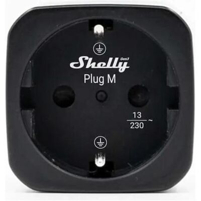 Shelly, Smart Plug, Plug M Gen3 Black Smarter Zwischenstecker WLAN/BT 2er Set schwarz Shelly, Smart Plug, Plug M Gen3 Black Smarter Zwischenstecker WLAN/BT 2er Set schwarz