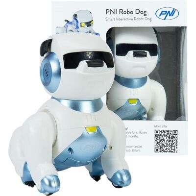 PNI Interaktiver intelligenter Roboter Robo Dog, Sprachsteuerung, Touch-Tasten, weiss-blau, inklusive, Robotik Kit, Blau, Weiss PNI Interaktiver intelligenter Roboter Robo Dog, Sprachsteuerung, Touch-Tasten, weiss-blau, inklusive, Robotik Kit, Blau, Weiss