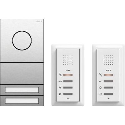 Gira Modell 2407000 - Türsprechanlage für Zweifamilienhaus Gira Modell 2407000 - Türsprechanlage für Zweifamilienhaus