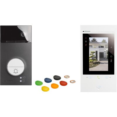 Bticino, Klingel + Türsprechanlage, Flex‘ONE-Set Classe 300EOS with Netatmo + Linea 3000 mit Hörgeräteschleife (Kabelgebunden, WLAN) Bticino, Klingel + Türsprechanlage, Flex‘ONE-Set Classe 300EOS with Netatmo + Linea 3000 mit Hörgeräteschleife (Kabelgebunden, WLAN)