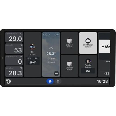 Shelly Wall Display X2i, Smart Home Hub, Schwarz Shelly Wall Display X2i, Smart Home Hub, Schwarz