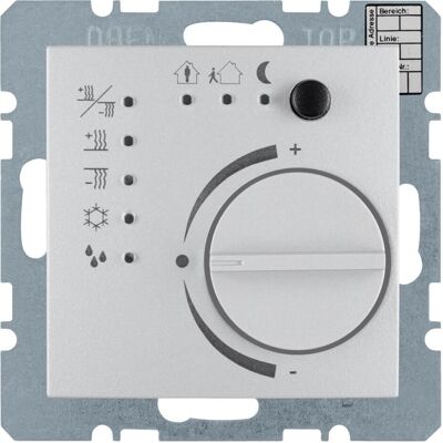 Berker RT-Regler alu matt 75441183, Thermostat, Silber Berker RT-Regler alu matt 75441183, Thermostat, Silber