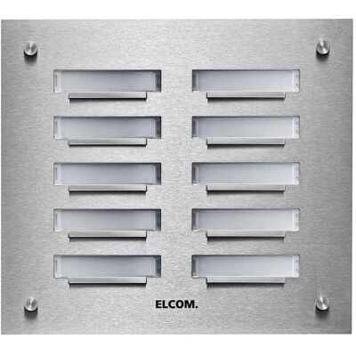 Elcom, Klingel + Türsprechanlage, ELCO KVM-8/2 ESTA Klingelplatte,V2A, Beleuchtet,Komplett, U Elcom, Klingel + Türsprechanlage, ELCO KVM-8/2 ESTA Klingelplatte,V2A, Beleuchtet,Komplett, U
