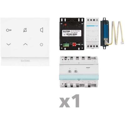 Elcom, Klingel + Türsprechanlage, REK421Y AUDIO-Kit i2Audio+2Draht 1-Teilnehmer Sprechanlagen-Set (Kabelgebunden) Elcom, Klingel + Türsprechanlage, REK421Y AUDIO-Kit i2Audio+2Draht 1-Teilnehmer Sprechanlagen-Set (Kabelgebunden)