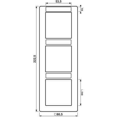 JUNG, Zubehör Schalterprogramm, Einbaurahmen 3f ws glz ho AS / AS 500 AS583BFINA JUNG, Zubehör Schalterprogramm, Einbaurahmen 3f ws glz ho AS / AS 500 AS583BFINA