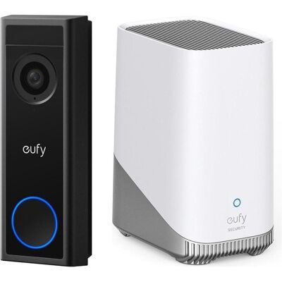 eufy, Klingel + Türsprechanlage, Security C30 2K Draadloze Video Deurbel 2K FHD op accu + HomeBase 3 S380 - (Ethernet, Kabellos, WLAN) eufy, Klingel + Türsprechanlage, Security C30 2K Draadloze Video Deurbel 2K FHD op accu + HomeBase 3 S380 - (Ethernet, Kabellos, WLAN)