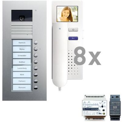 TCS PVU1680-0010 Video-Gegensprechanlage - 8 Tasten, Farbdisplay, Freisprechen, Unterputz TCS PVU1680-0010 Video-Gegensprechanlage - 8 Tasten, Farbdisplay, Freisprechen, Unterputz