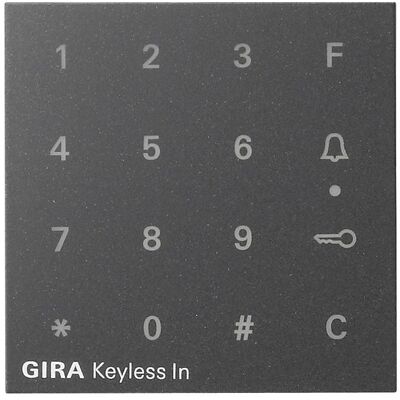 Gira, Zutrittskontrolle, Aufsatz Codetastatur System 55 Anthrazit 851328 Gira, Zutrittskontrolle, Aufsatz Codetastatur System 55 Anthrazit 851328