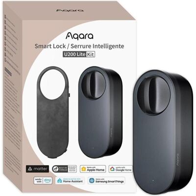 Aqara, Zutrittskontrolle, Smart Lock U200 Lite KIT EU Black (Matter over Thread) Aqara, Zutrittskontrolle, Smart Lock U200 Lite KIT EU Black (Matter over Thread)