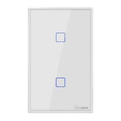 Sonoff, Lichtschalter + Storenschalter, T2US2C - 2-gang Wi-Fi Smart Wall Switch US - White Sonoff, Lichtschalter + Storenschalter, T2US2C - 2-gang Wi-Fi Smart Wall Switch US - White