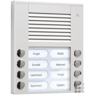 TechniSat Modell PES08-EN/04 2-Reihige Aluminium Silber Türsprechanlage TechniSat Modell PES08-EN/04 2-Reihige Aluminium Silber Türsprechanlage