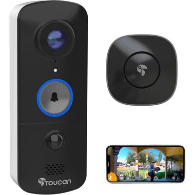 Toucan, Klingel + Türsprechanlage, Wireless Video Doorbell with Chime V3 (Kabellos, WLAN) Toucan, Klingel + Türsprechanlage, Wireless Video Doorbell with Chime V3 (Kabellos, WLAN)