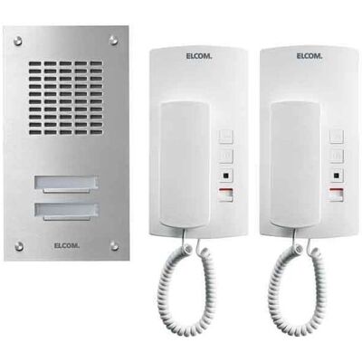 Elcom - ASZ-2 EM - 2 Innenstationen - 1 Außenstation - Audio Intercom Set Elcom - ASZ-2 EM - 2 Innenstationen - 1 Außenstation - Audio Intercom Set