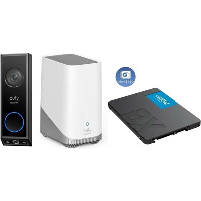 eufy, Klingel + Türsprechanlage, Video Doorbell E340 + Homebase 3 S380 + 240 GB SSD für 3 Jahre Speicher - Bundelvoordeel (Kabellos, WLAN) eufy, Klingel + Türsprechanlage, Video Doorbell E340 + Homebase 3 S380 + 240 GB SSD für 3 Jahre Speicher - Bundelvoordeel (Kabellos, WLAN)