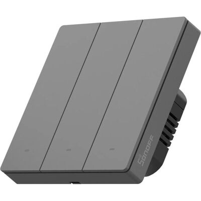 Shelly, Lichtschalter + Storenschalter, Sonoff SwitchMan Smart-Wandschalter M5 Matter / 3-Tasten / 86 mm / Dunkelgrau Shelly, Lichtschalter + Storenschalter, Sonoff SwitchMan Smart-Wandschalter M5 Matter / 3-Tasten / 86 mm / Dunkelgrau