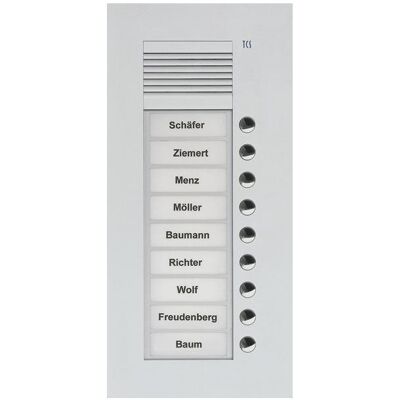 TCS, Klingel + Türsprechanlage, PUK09/1-EN Audio AuÃenstation PUK 9 Tasten 1-spaltig UP TCS, Klingel + Türsprechanlage, PUK09/1-EN Audio AuÃenstation PUK 9 Tasten 1-spaltig UP