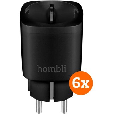 Hombli, Smart Plug, Slimme Stekker Zwart 6-Pack Hombli, Smart Plug, Slimme Stekker Zwart 6-Pack