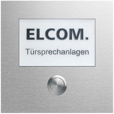 Elcom, Klingel + Türsprechanlage, ELCO CZM-210 Edelstahl Modul, Tastermodul, Anzahl Taster 1 Elcom, Klingel + Türsprechanlage, ELCO CZM-210 Edelstahl Modul, Tastermodul, Anzahl Taster 1