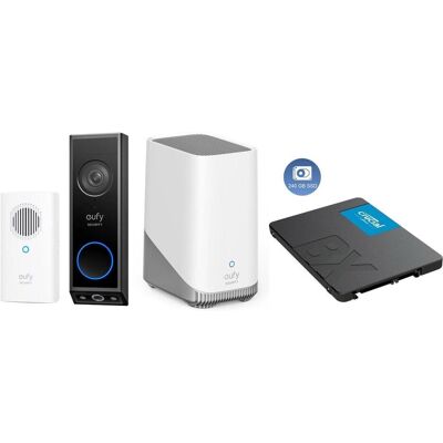 eufy, Klingel + Türsprechanlage, Video Doorbell E340 + Chime mit Homebase 3 und Speicher (App) eufy, Klingel + Türsprechanlage, Video Doorbell E340 + Chime mit Homebase 3 und Speicher (App)