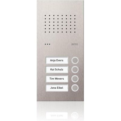 Ritto, Klingel + Türsprechanlage, Electric Türstation Acero Pur 4WE (Kabelgebunden) Ritto, Klingel + Türsprechanlage, Electric Türstation Acero Pur 4WE (Kabelgebunden)