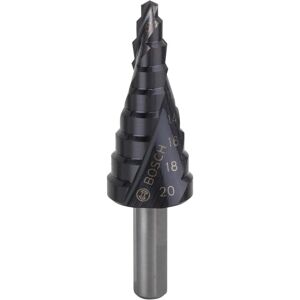 Bosch Professional Zubehör, Bohrereinsatz, Stufenbohrer HSS-AlTiN, 4 - 20 mm, 6 mm, 50 mm, 9 Stufen (8 mm) Bosch Professional Zubehör, Bohrereinsatz, Stufenbohrer HSS-AlTiN, 4 - 20 mm, 6 mm, 50 mm, 9 Stufen (8 mm)
