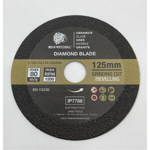 Indian Professional, Schleifmittel, Diamantklinge 125 mm x 2,0 mm x 22,2 mm Schleifklinge Indian Professional, Schleifmittel, Diamantklinge 125 mm x 2,0 mm x 22,2 mm Schleifklinge