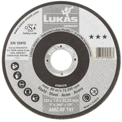 Lukas, Sägeblatt, LUKAS-ERZETT T41 230x1,9x22,23 A46Z-BF AT007284V9802 Trennscheiben-Set 230 mm 25 Lukas, Sägeblatt, LUKAS-ERZETT T41 230x1,9x22,23 A46Z-BF AT007284V9802 Trennscheiben-Set 230 mm 25