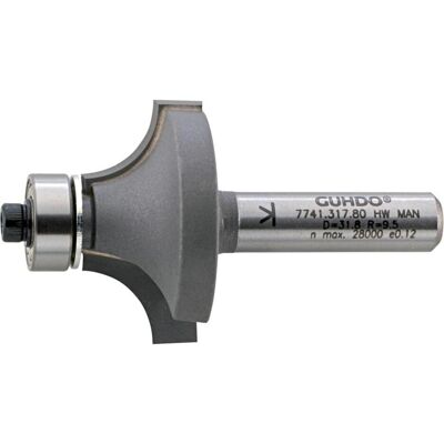 GUHDO Modell ø 16,7mm, 2mm Radius, 7,7mm Länge - Holzwerkzeug GUHDO Modell ø 16,7mm, 2mm Radius, 7,7mm Länge - Holzwerkzeug
