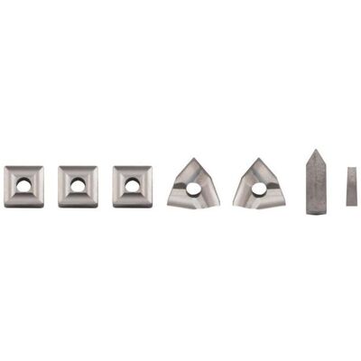 Elmag, Zubehör Maschine, - Wendeplatten-Satz 7-teilig für Drehmeissel-Satz 20x20 mm Elmag, Zubehör Maschine, - Wendeplatten-Satz 7-teilig für Drehmeissel-Satz 20x20 mm