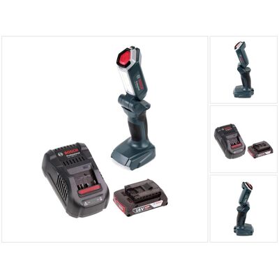 Bosch Professional, Arbeitsleuchte, GLI 18V-300 Akku LED Lampe 18V 300lm + 1x 2,0 Ah Akku + Ladegerät (300 lm) Bosch Professional, Arbeitsleuchte, GLI 18V-300 Akku LED Lampe 18V 300lm + 1x 2,0 Ah Akku + Ladegerät (300 lm)