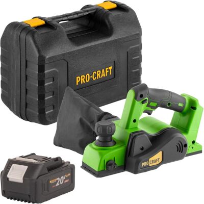 Procraft, Hobelmaschine, PE20BLbb Akku Hobel 20 V 82 mm Brushless + 1x Akku 4,0 Ah + Koffer - ohne Ladegerät Procraft, Hobelmaschine, PE20BLbb Akku Hobel 20 V 82 mm Brushless + 1x Akku 4,0 Ah + Koffer - ohne Ladegerät