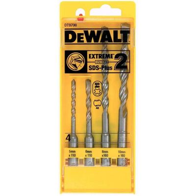 DeWalt, Bohrereinsatz, Hammerbohrer-Set (10 Millimeter, 5 Millimeter, 6 Millimeter, 8 Millimeter) DeWalt, Bohrereinsatz, Hammerbohrer-Set (10 Millimeter, 5 Millimeter, 6 Millimeter, 8 Millimeter)