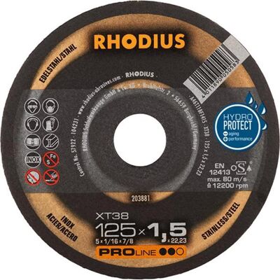 Rhodius PROline XT38 Extradünne Trennscheibe - Edelstahl Rhodius PROline XT38 Extradünne Trennscheibe - Edelstahl