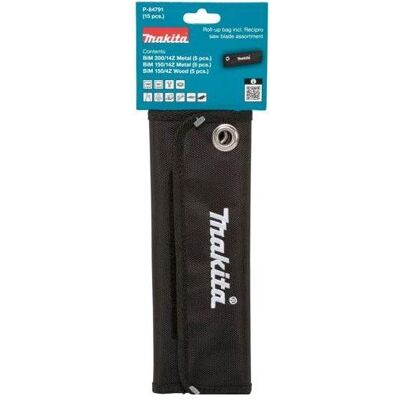 Makita, Sägeblatt, Reciprosägeblatt-Set 15-tlg. in Rolltasche P-84791 Makita, Sägeblatt, Reciprosägeblatt-Set 15-tlg. in Rolltasche P-84791