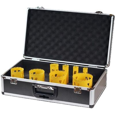 Carat, Lochsäge, LMSSET0800 TCT 8-delige carbide multi gatzagenset in koffer (20 mm, 76 mm) Carat, Lochsäge, LMSSET0800 TCT 8-delige carbide multi gatzagenset in koffer (20 mm, 76 mm)