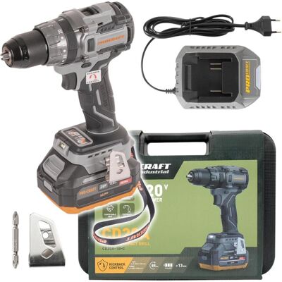 Procraft, Bohrmaschine + Akkuschrauber, Industrial CD20A Akku Schlagbohrschrauber 20 V 85 Nm + 1x Akku 4,0 Ah + Ladegerät + Koffer (Schlagbohrschrauber) Procraft, Bohrmaschine + Akkuschrauber, Industrial CD20A Akku Schlagbohrschrauber 20 V 85 Nm + 1x Akku 4,0 Ah + Ladegerät + Koffer (Schlagbohrschrauber)