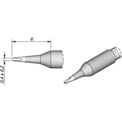 JBC Lötspitze Serie C210, Meisselform, C210023/0,4 x 0,2 mm, gerade, Lötgerät Zubehör JBC Lötspitze Serie C210, Meisselform, C210023/0,4 x 0,2 mm, gerade, Lötgerät Zubehör