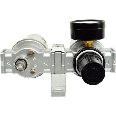 GEKO, Zubehör Druckluftwerkzeug, Druckminderer mit Filter und Manometer und ca. Ãl, max. Betriebsdruck 10bar GEKO, Zubehör Druckluftwerkzeug, Druckminderer mit Filter und Manometer und ca. Ãl, max. Betriebsdruck 10bar