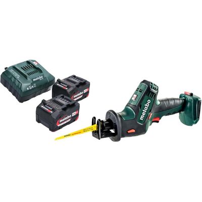 Metabo, Säbelsäge, SSE 18 LTX Compact Akku Reciprosäge Säbelsäge 18 V 13 mm + 2x Akku 4,0 Ah + Ladegerät Metabo, Säbelsäge, SSE 18 LTX Compact Akku Reciprosäge Säbelsäge 18 V 13 mm + 2x Akku 4,0 Ah + Ladegerät