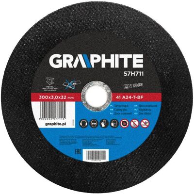 Graphite, Sägeblatt, Metallische Trennscheibe 300 x 3,0 x 32,0 mm, 41 A24-T-BF Graphite, Sägeblatt, Metallische Trennscheibe 300 x 3,0 x 32,0 mm, 41 A24-T-BF