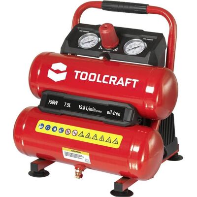 Toolcraft, Kompressor, Druckluftkompressor 7.5L 230V 8 bar (7.50 l, 8 Bar) Toolcraft, Kompressor, Druckluftkompressor 7.5L 230V 8 bar (7.50 l, 8 Bar)