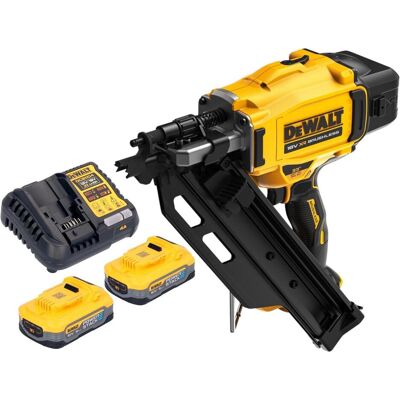 DeWalt, Tacker + Nagelpistole, DCN 930 H2 Akku Nagler 18 V 50 - 90 mm Brushless + 2x Powerstack Akku 5,0 Ah + Ladegerät (Nagelpistole) DeWalt, Tacker + Nagelpistole, DCN 930 H2 Akku Nagler 18 V 50 - 90 mm Brushless + 2x Powerstack Akku 5,0 Ah + Ladegerät (Nagelpistole)